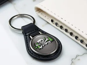 Porte‑clé Cuir Minimal Solide Look Drift